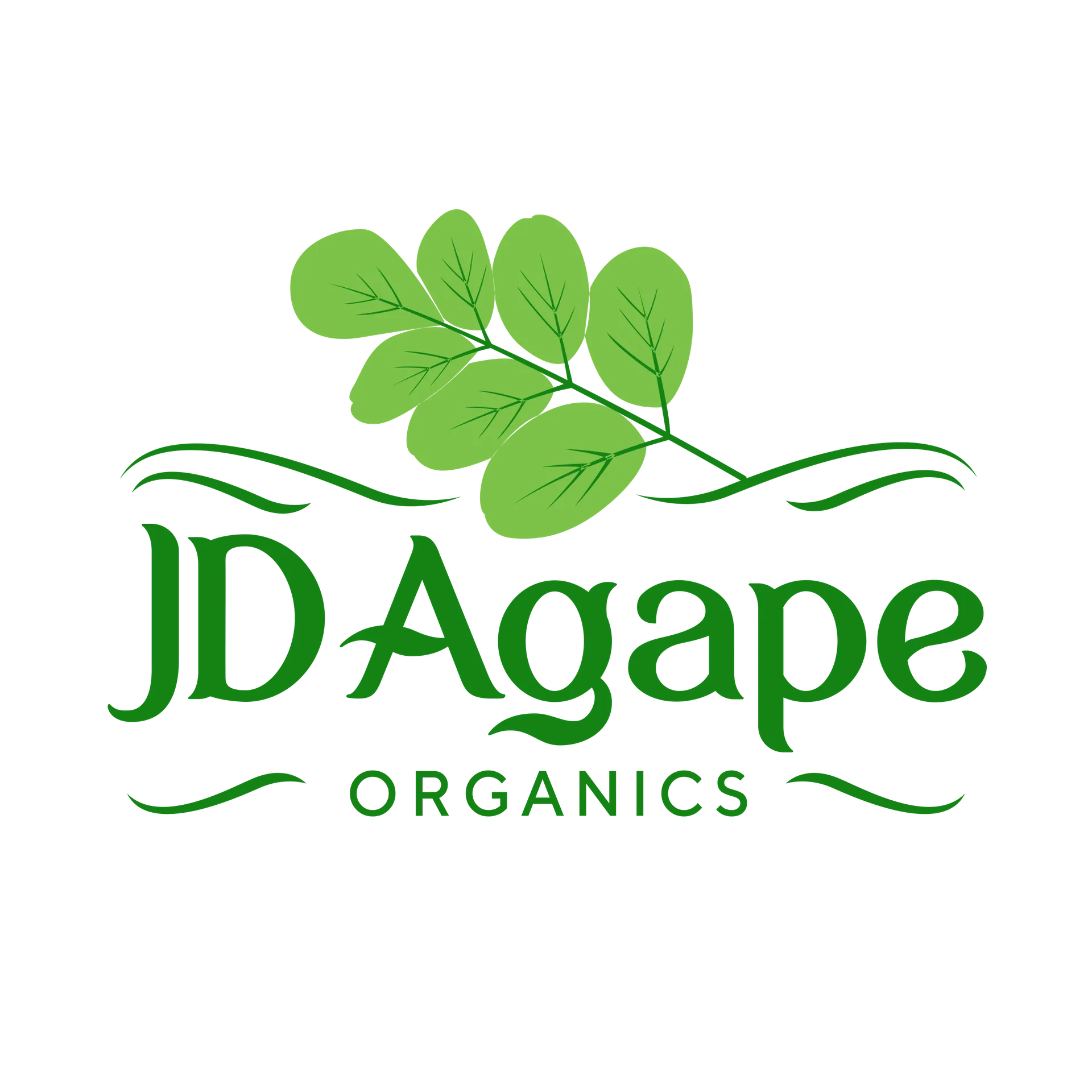 JD Agape Organics leafy wordmark